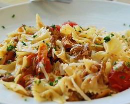 Паста с лисичками в сливочном соусе