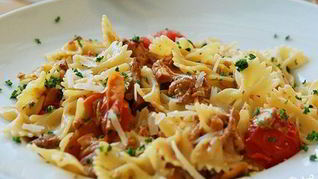 Паста с лисичками в сливочном соусе