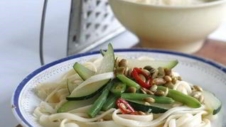 Паста с цукини и стручковой фасолью