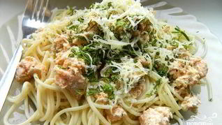 Паста с тунцом в сливочном соусе