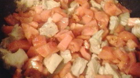 паста со свининой и маслятами