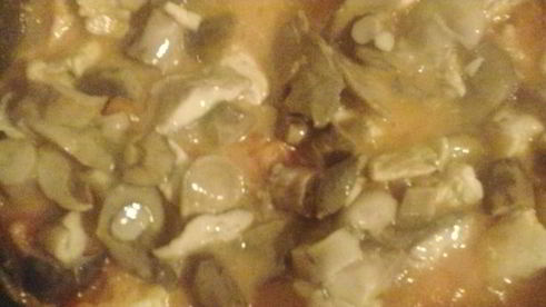 паста со свининой и маслятами