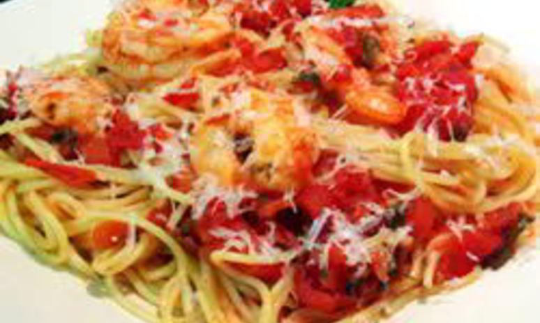 Рецепт спагетти с креветками и базиликом
