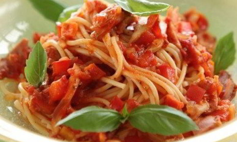 Рецепт спагетти с соусом из болгарского перца