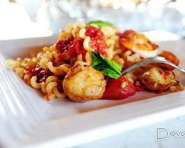 Запеченные спагетти с морепродуктами