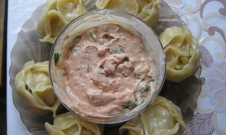 Рецепт мантов с картошкой и салом