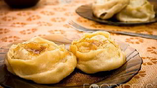 Манты с тыквой и мясом