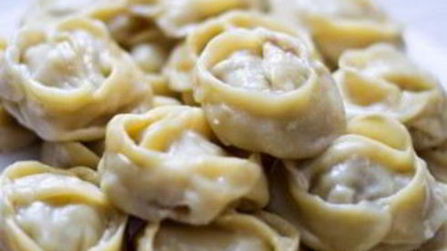 манты с тыквой и мясом