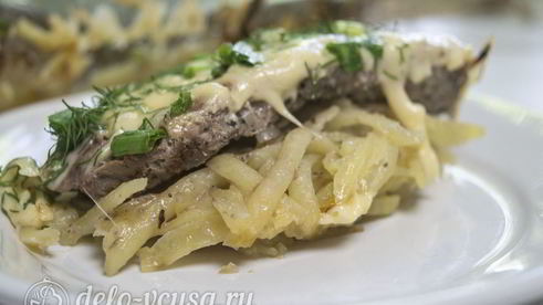 мясо по-французски с картофелем