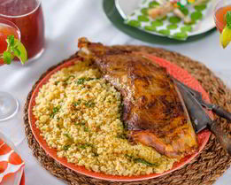 Баранья ножка с пряной зеленью