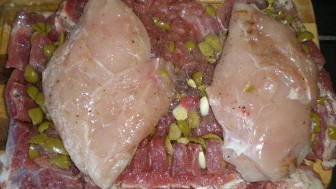 буженина свиная с куриной грудкой