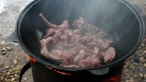 говядина в казане