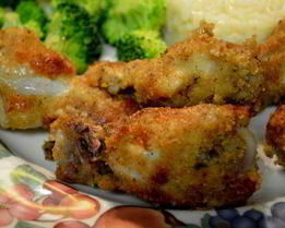 Хрустящие куриные крылышки в сливочном масле