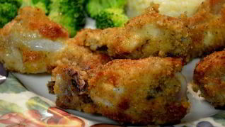 Хрустящие куриные крылышки в сливочном масле