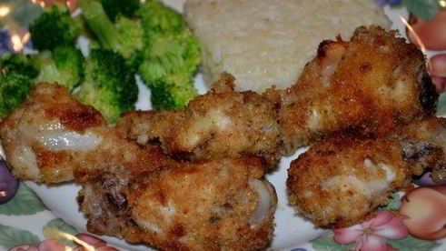 хрустящие куриные крылышки в сливочном масле