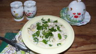 Куриное филе под соусом