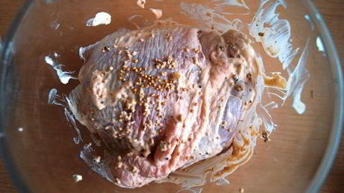 куриные бедрышки с ароматными картофельными ломтиками