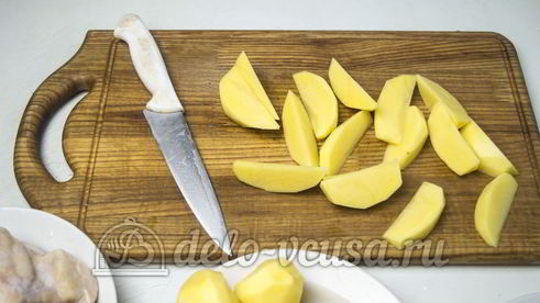 куриные крылышки с картошкой в духовке