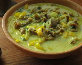 Куриные желудки в кокосовом молоке