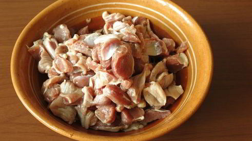 куриные желудки в кокосовом молоке