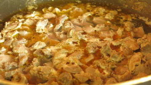 куриные желудки в кокосовом молоке