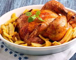 Курица на солевой подушке в духовке