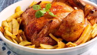 Курица на солевой подушке в духовке