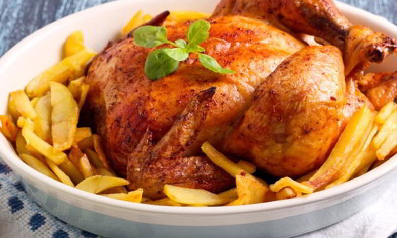 Рецепт курицы на солевой подушке в духовке