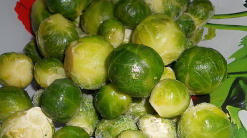 курица с брокколи и брюссельской капустой