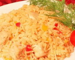 Курица с рисом в казане