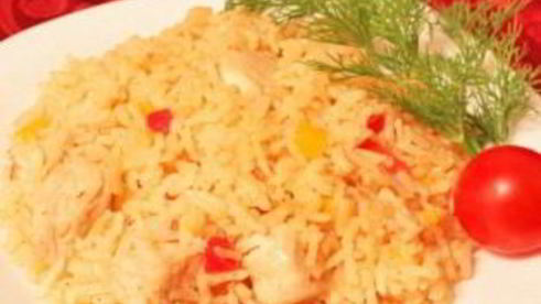 курица с рисом в казане