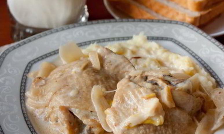 Рецепт курицы в сидре и сливках