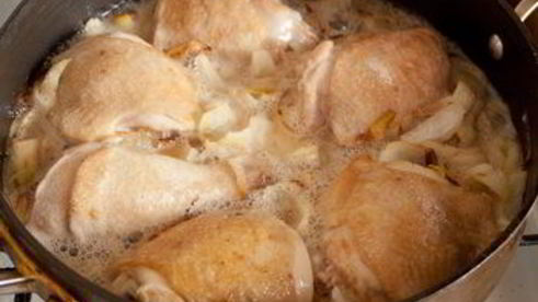 курица в сидре и сливках