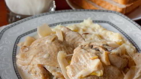 курица в сидре и сливках