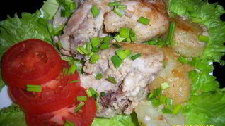 Курица запеченная с картошкой