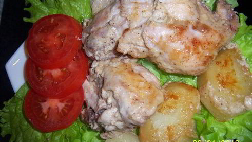 курица запеченная с картошкой