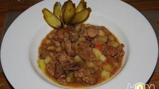 Куырдак из куриных потрошков