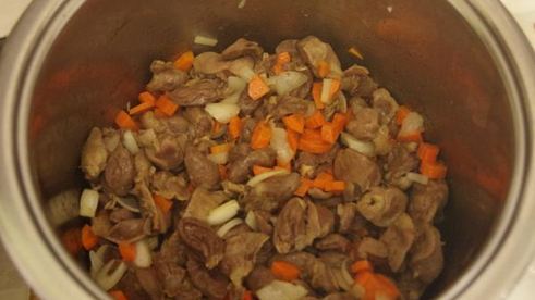 куырдак из куриных потрошков