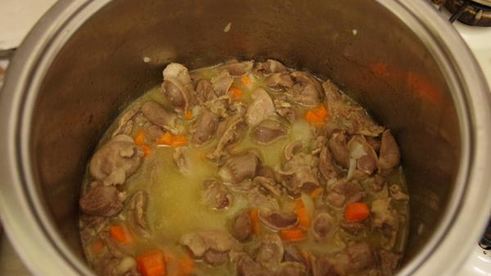 куырдак из куриных потрошков