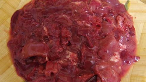 куырдак из куриных потрошков