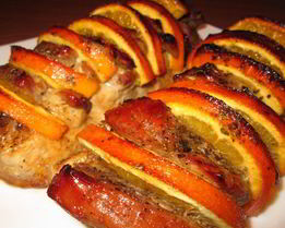 Мясо с апельсинами в духовке