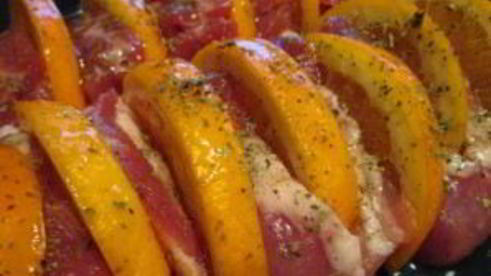 мясо с апельсинами в духовке