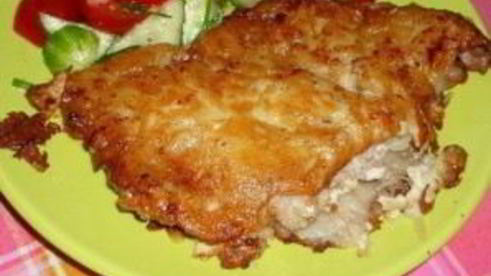 мясо в картофельной корочке