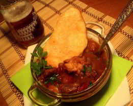 Мясо в темном пиве