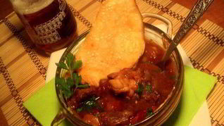 Мясо в темном пиве