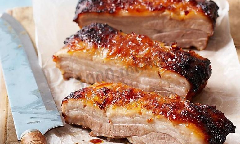 Рецепт свинины в микроволновке запеченная