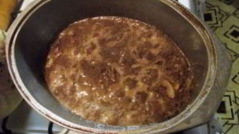 тушеная лосятина