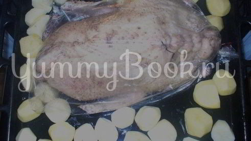 утка фаршированная грибами и картофелем