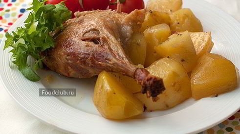 утка в духовке