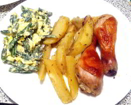 Запеченные куриные ножки с картофелем и прованскими травами